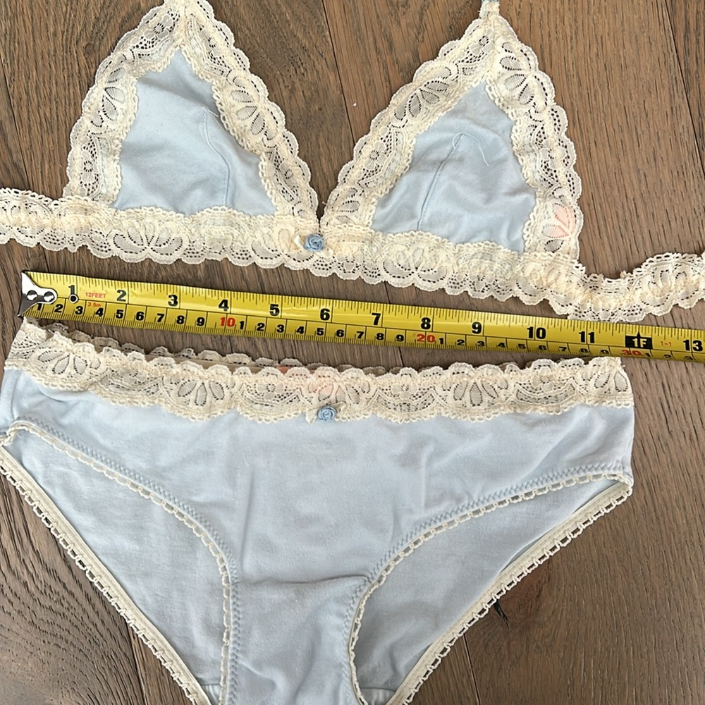 2sets - Soft cotton triangle bra and panty - Picture 12 of 15